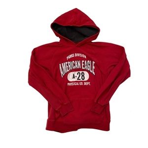 American Eagle Red Vintage Hoodie